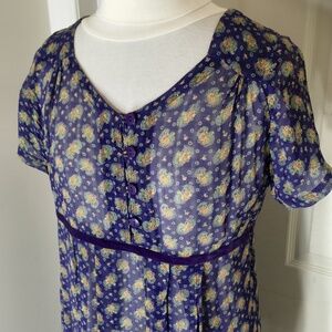Pudding Shop sheer blue maxi dress, size XS